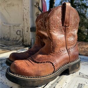 Ariat Brown Leather Ankle Booties